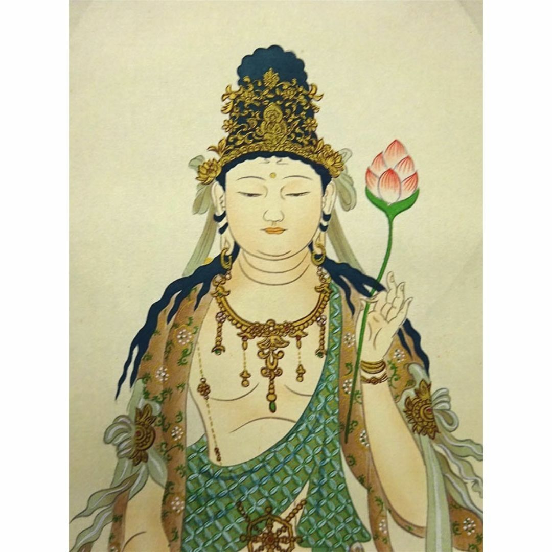 掛軸『西国三十三ヶ所御朱印』仏画 絹本 合わせ箱付 掛け軸 t012205