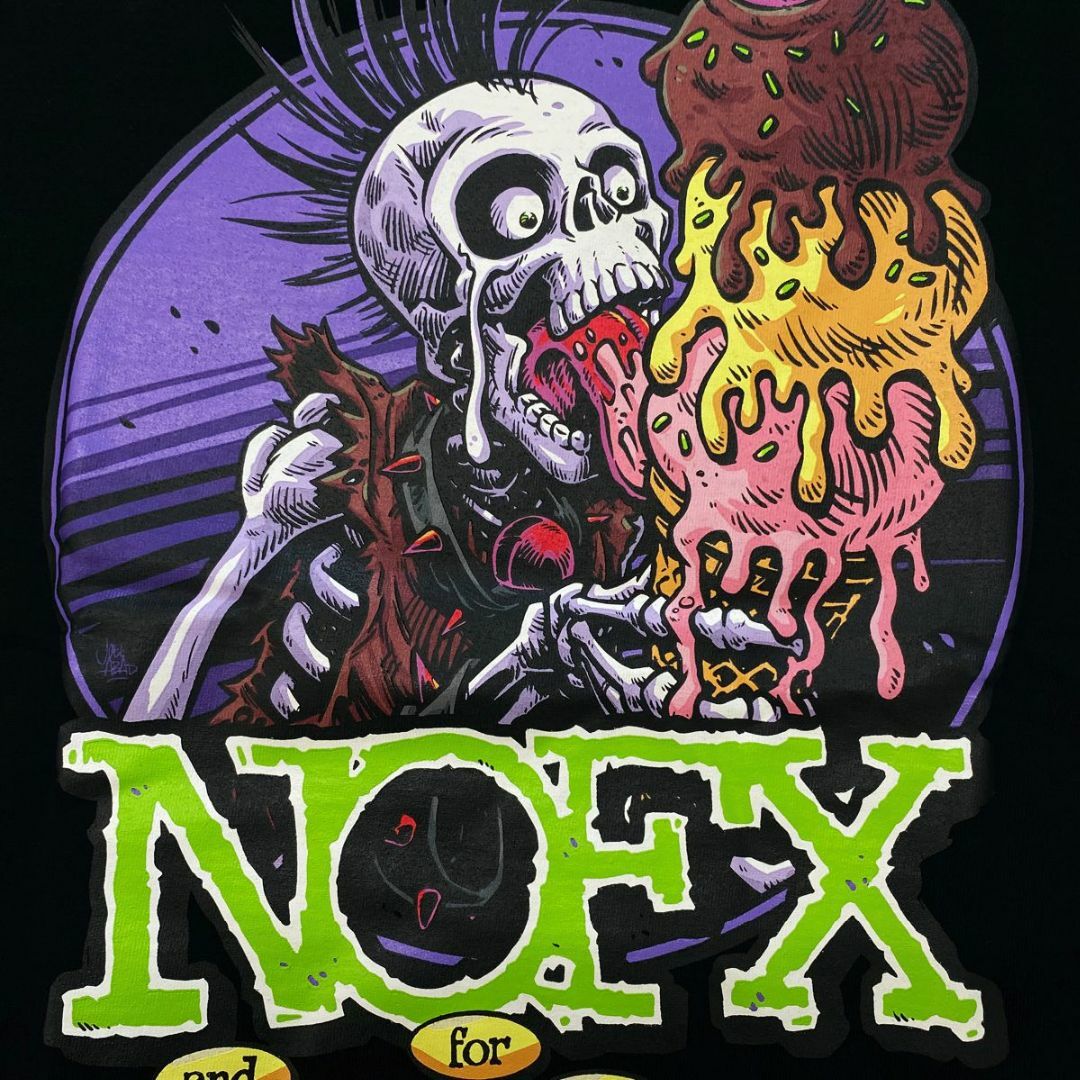送無□新品未使用【NOFX】ファイナルツアービッグクリームTシャツ 黒の