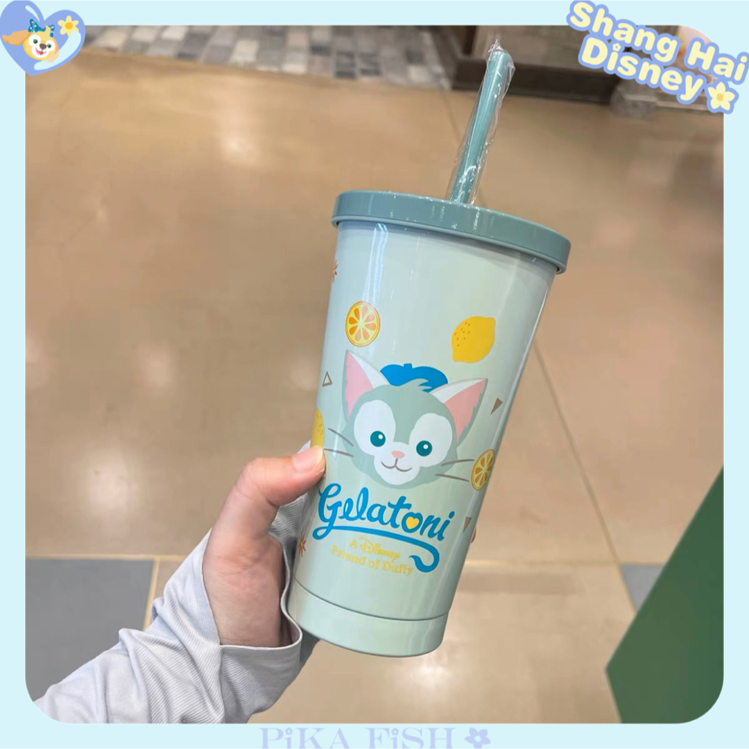 Disney - 【現地購入☆正規品】ジェラトーニ ストロー付ステンレス