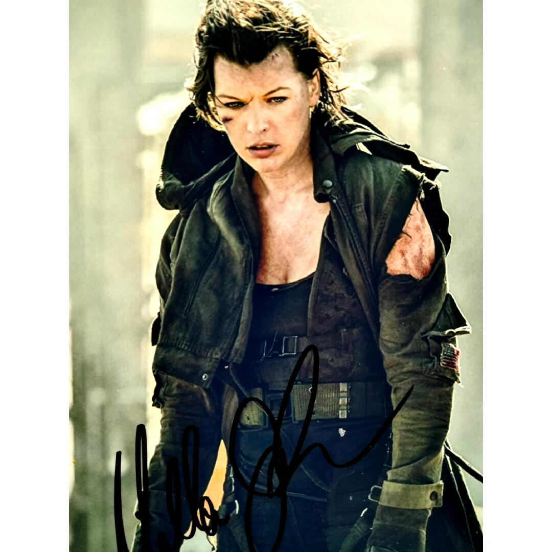 ミラ・ジョヴォヴィッチ直筆サイン入り超 特大写真…バイオ・ハザード3