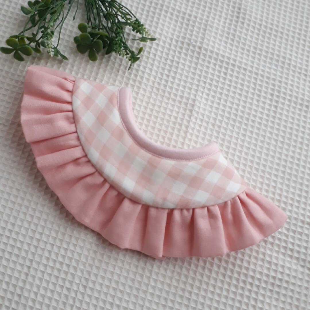 レースonフリル☆フリフリまんまるスタイ(黄色花畑) レースonフリル