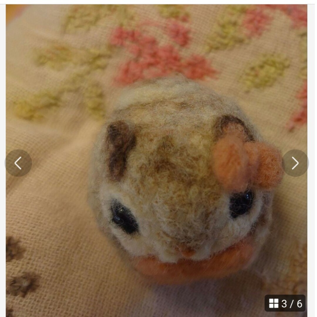 癒しの妖精momoちゃん 羊毛フェルト 人気作家 ハンドメイド モモンガの