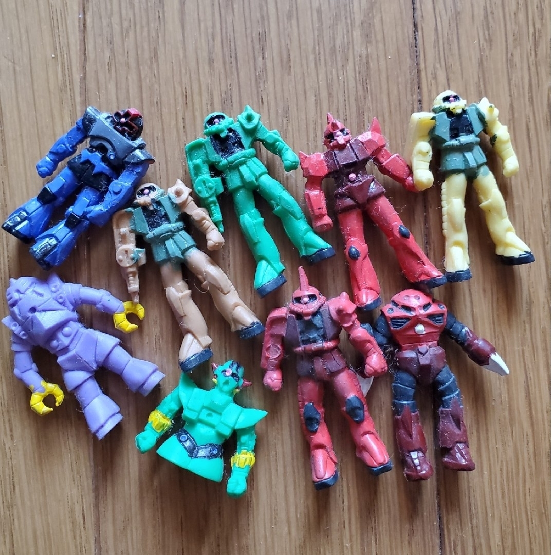 ガン消し①リアルタイプ ガン消し9点セット フィギュア 当時物 昭和