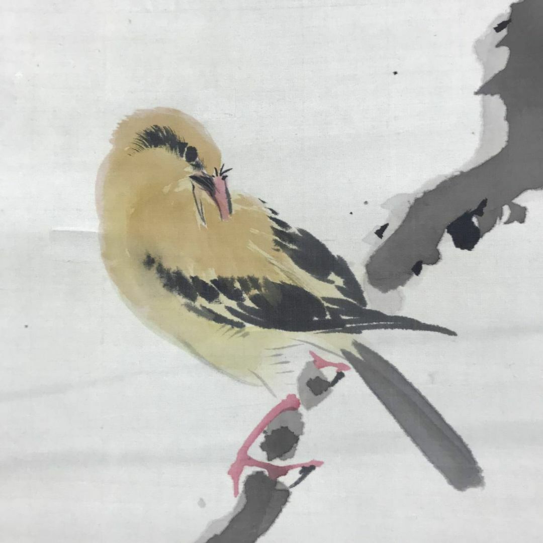 真作/土居錦谷/花木小禽図/花鳥図/掛軸☆宝船☆AE-166の通販 by 掛軸