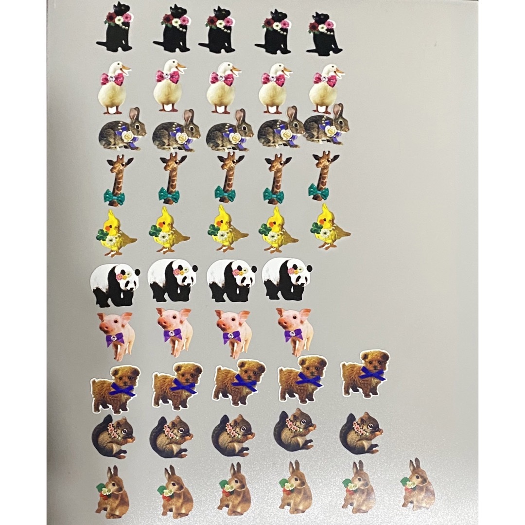 平成レトロ フレークシール 動物 どうぶつの通販 by おみせ。｜ラクマ