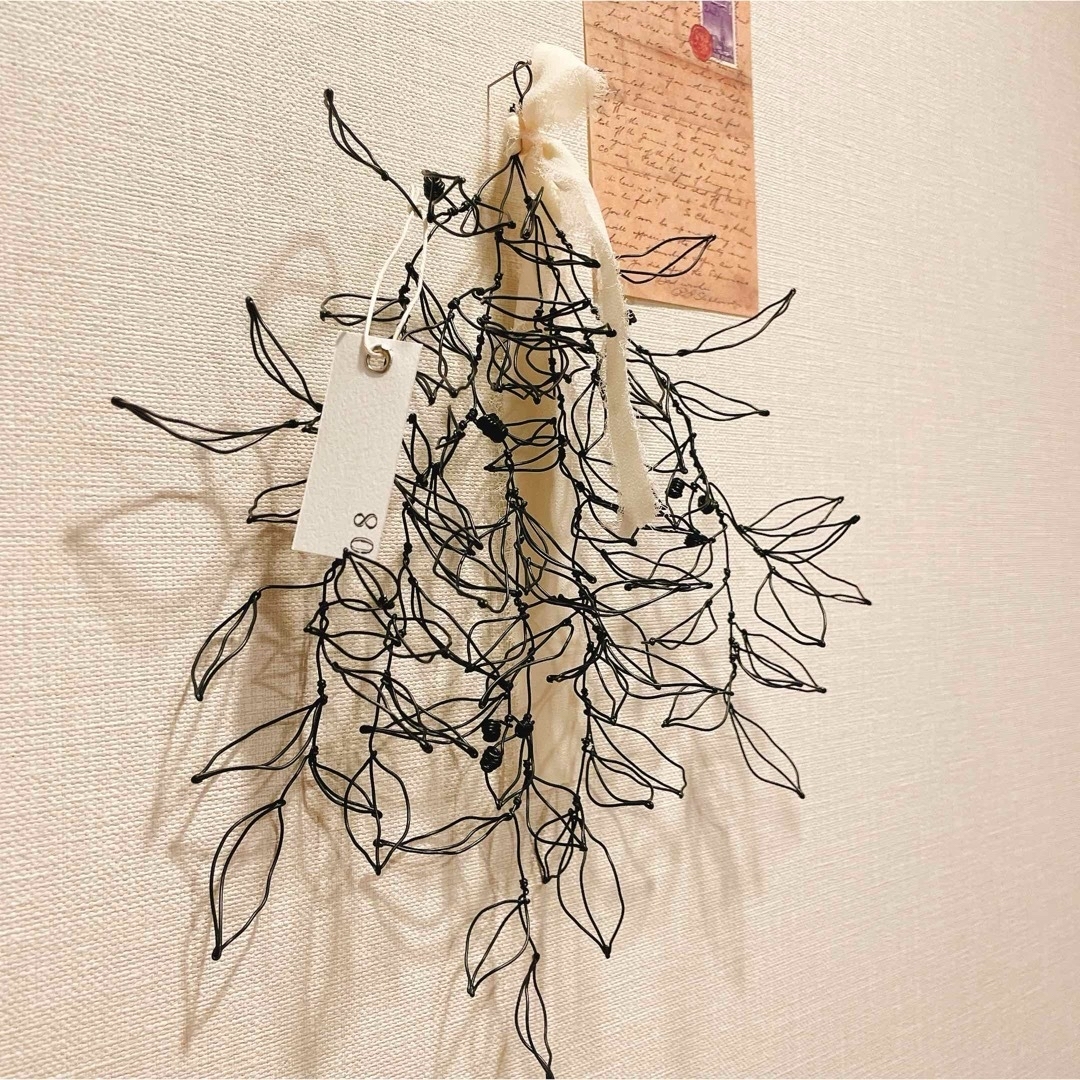 ✧︎*一点物✧︎*ワイヤークラフト 立体 木の実と葉っぱのワイヤー