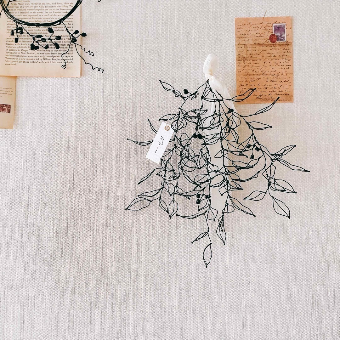 ✧︎*一点物✧︎*ワイヤークラフト 立体 木の実と葉っぱのワイヤー