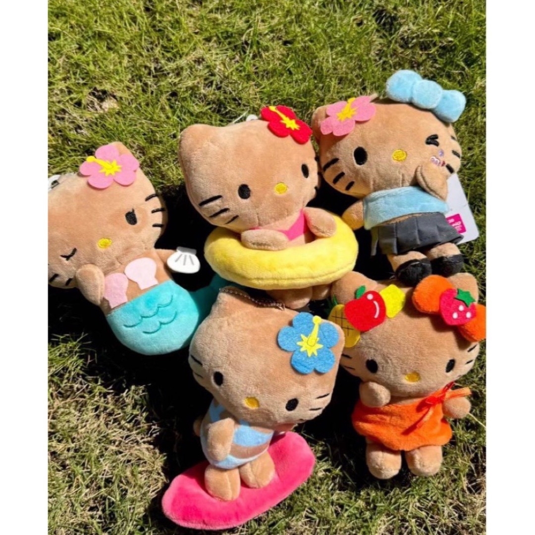 Avail - ハローキティ50周年アベイル日焼けkittyマスコットチャーム全5