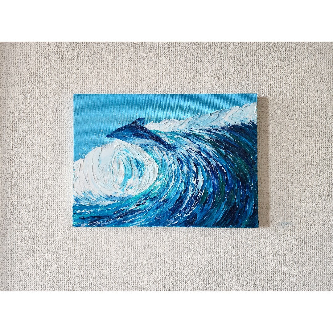 風景画 海 テクスチャーアート 抽象画 海の絵 夏 サーフィン アクリル