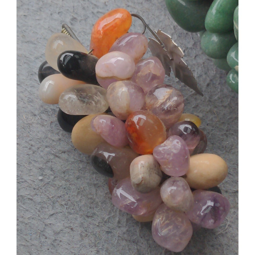 石 葡萄 ぶどう 置物 オブジェ/天然石 翡翠 鑑賞石 アベンチュリンの