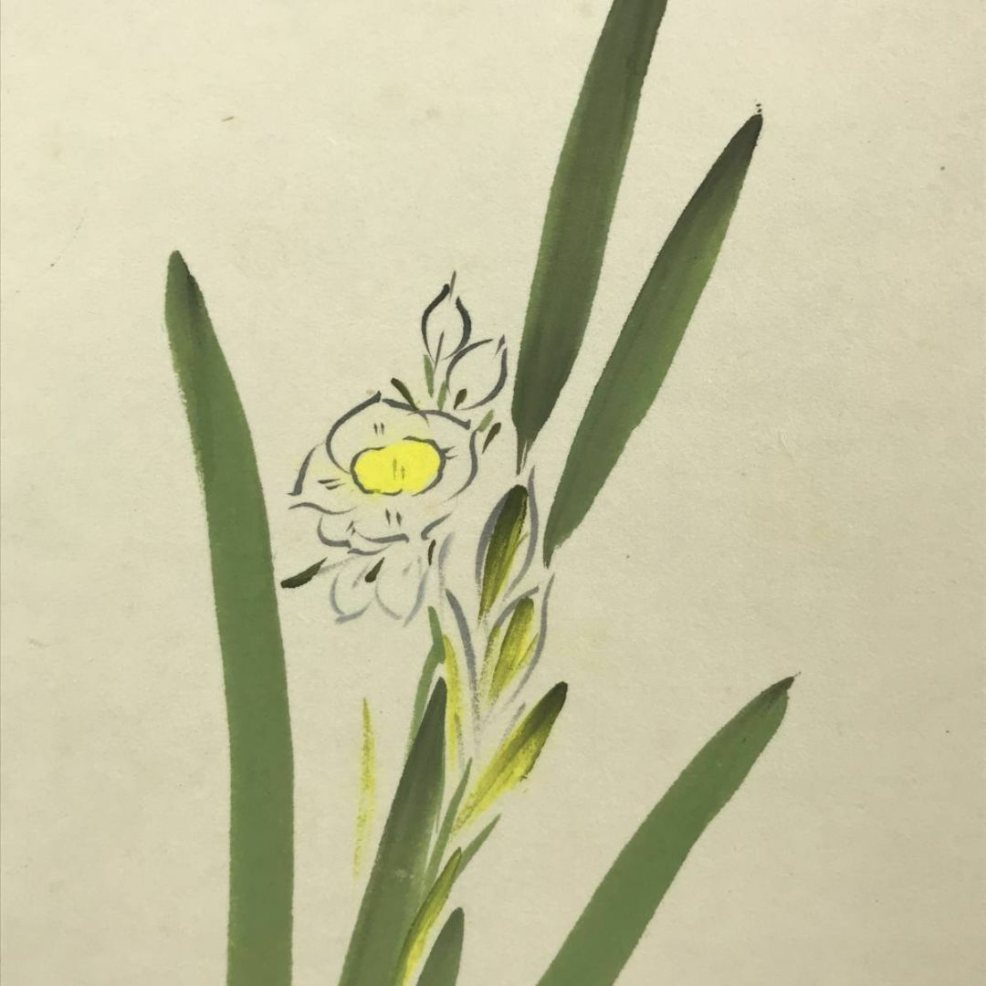 作者不詳/水仙俳句/花図/掛軸☆宝船☆AD-338の通販 by 掛軸✩宝船✩'s