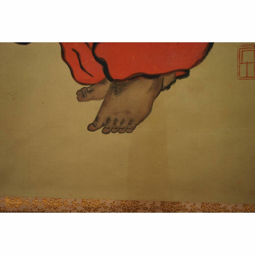 真作/新谷鉄僊/緋達磨之図/掛軸☆宝船☆U-161の通販 by 掛軸✩宝船✩'s