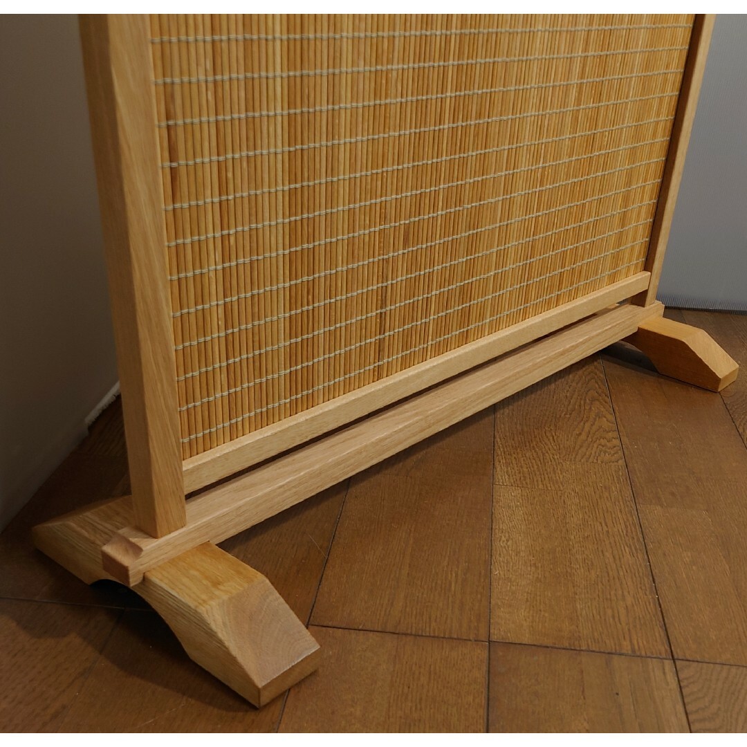 衝立 間仕切り 全て天然杢楢無垢材 全て 自然オイル手塗り塗装木地