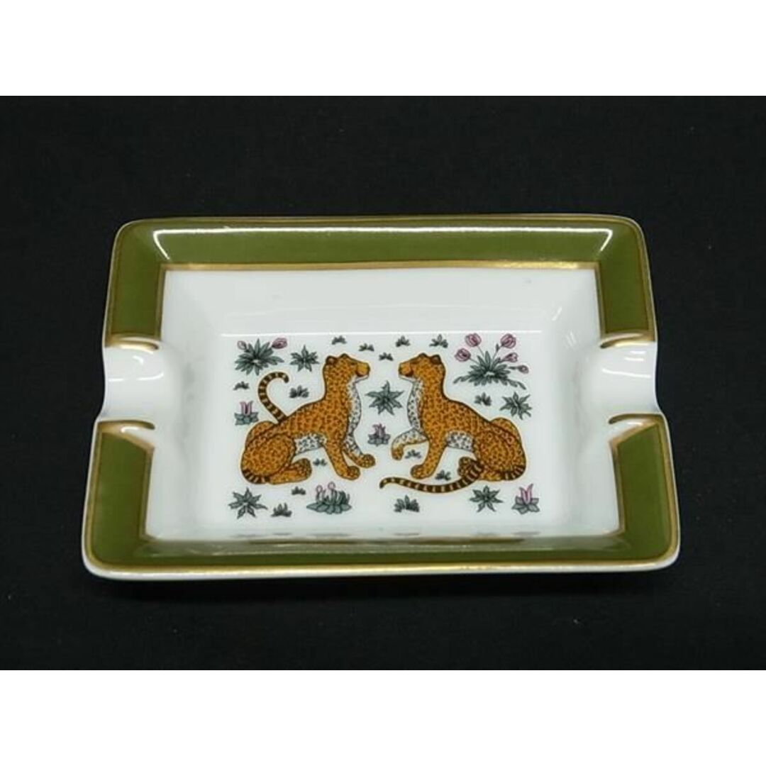 エルメス スクエアプレート アッシュトレイ ヒョウ レオパード 四角型