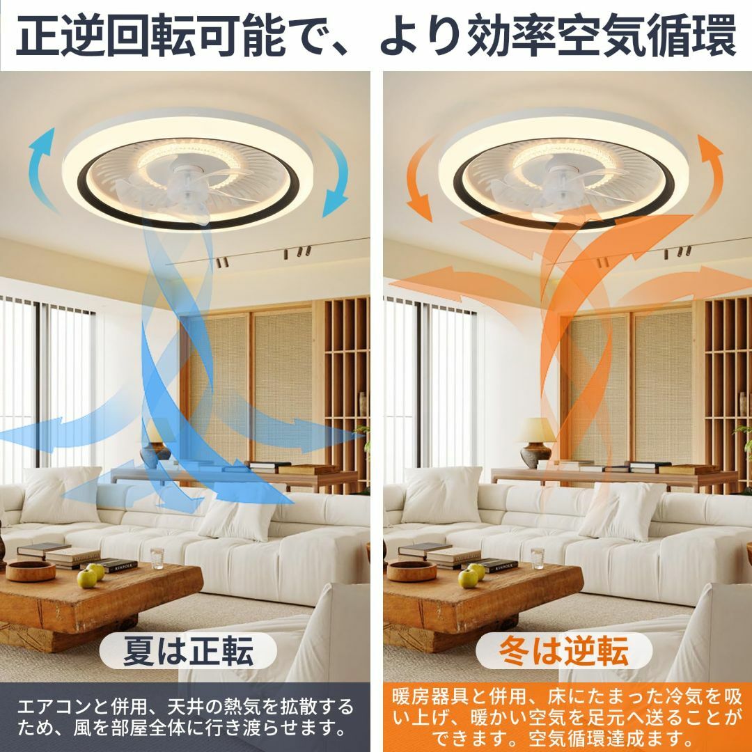 色:ブラック】ZXhome シーリングファンライト シーリングライト ファン