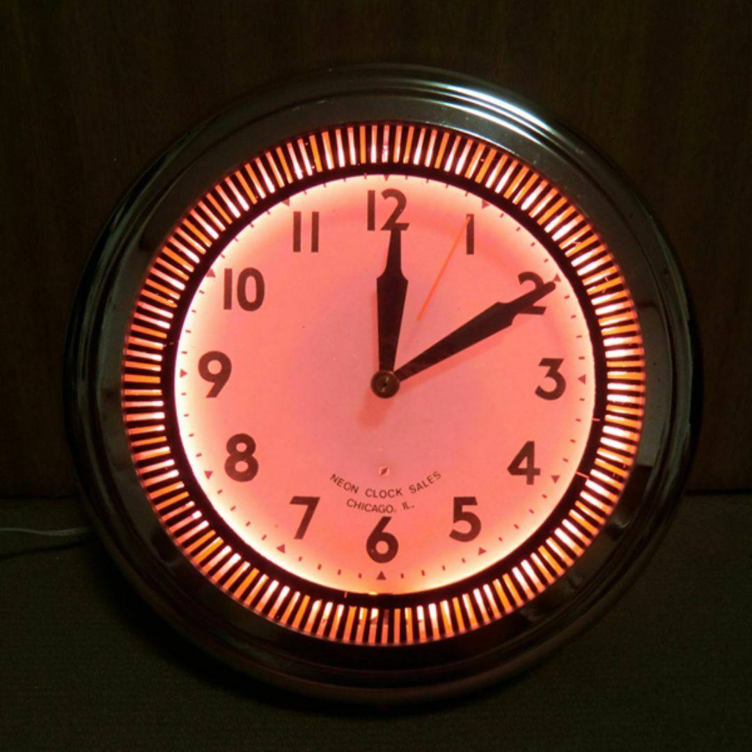 1930's MADE IN USA ヴィンテージ ネオンクロック 訳あり！の通販 by