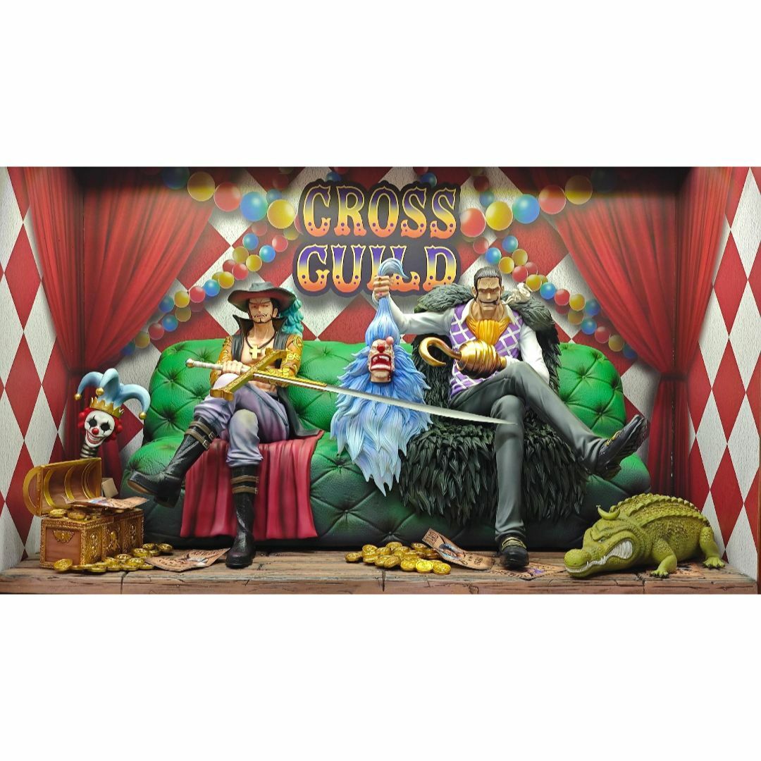 ワンピース クロスギルド ミホーク クロコダイル フィギュア ガレージ