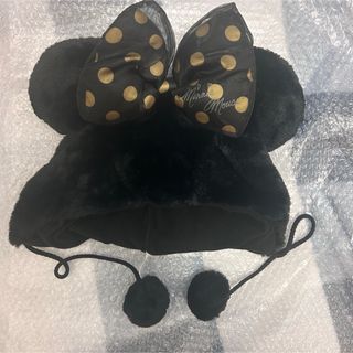 Disney - ディズニー ミニーちゃん 黒水玉リボン ファンキャップ 帽子