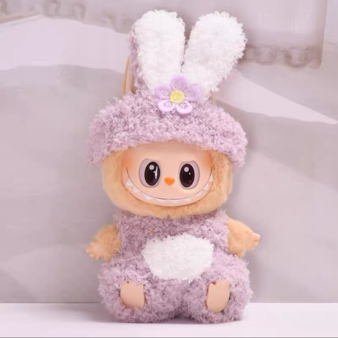 新品2点セット ウサギ仮装labubuラブブぬいぐるみ服17cm着せ替え