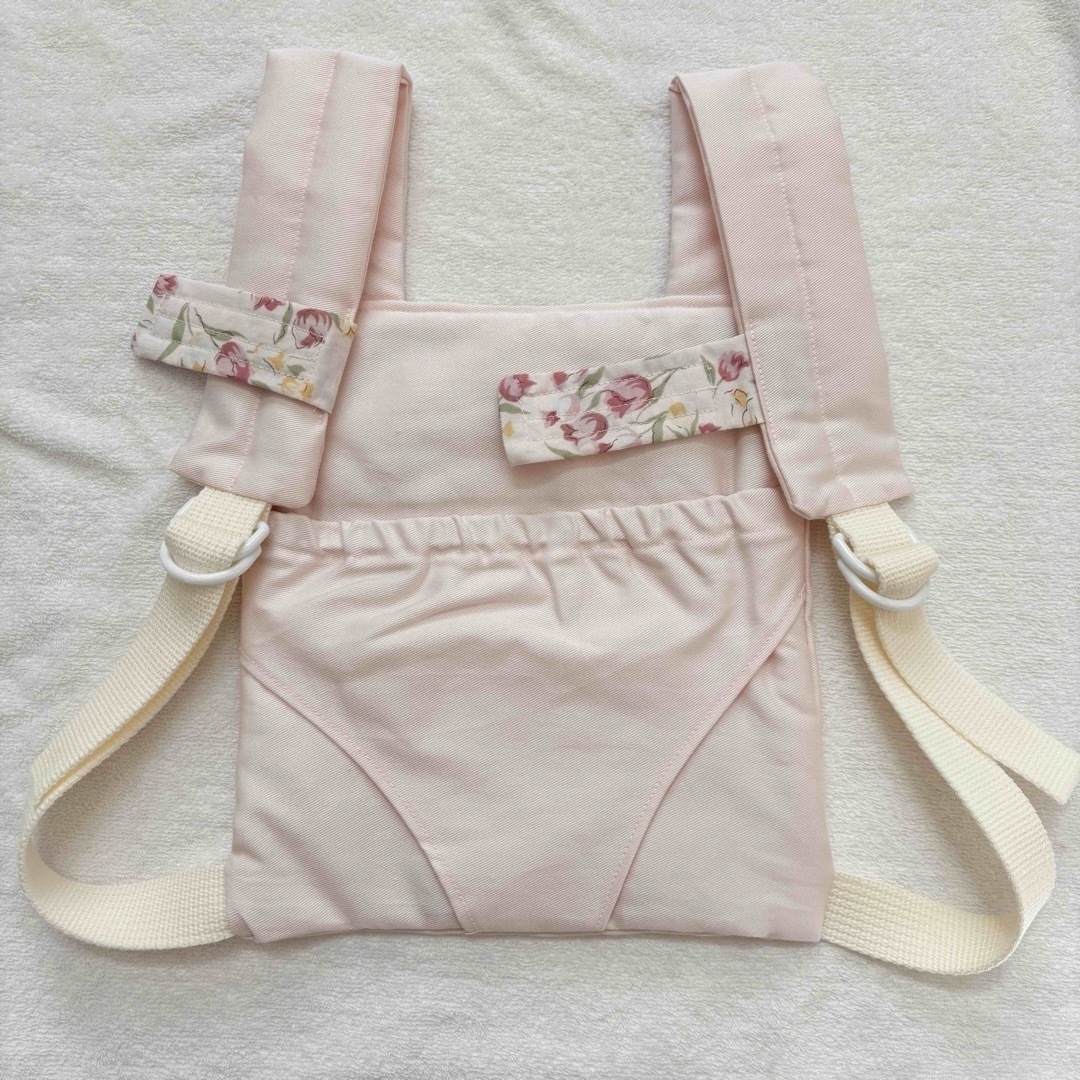 ハンドメイド ドールキャリア ツイル薄ピンク チューリップ2Pの通販 by