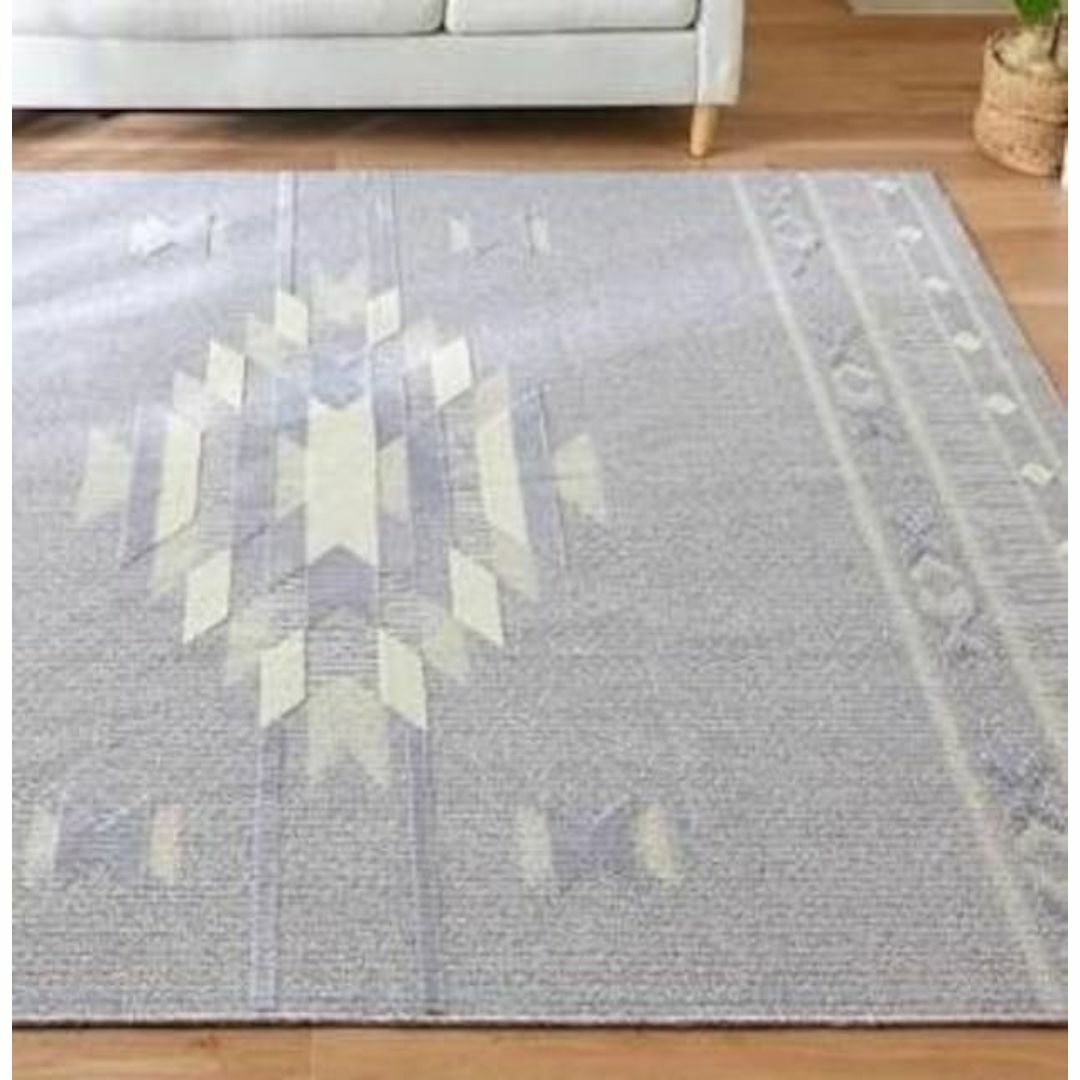 注文 新品☆185×185cm♪日本製♪おしゃれなタフトラグ♪キリムデザイン