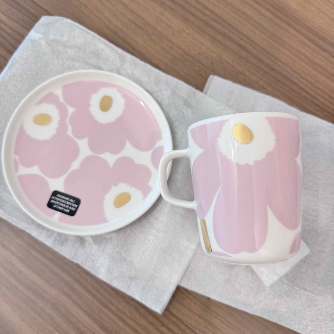 marimekko - 【限定品】マリメッコ ピンク ゴールド マグカップ