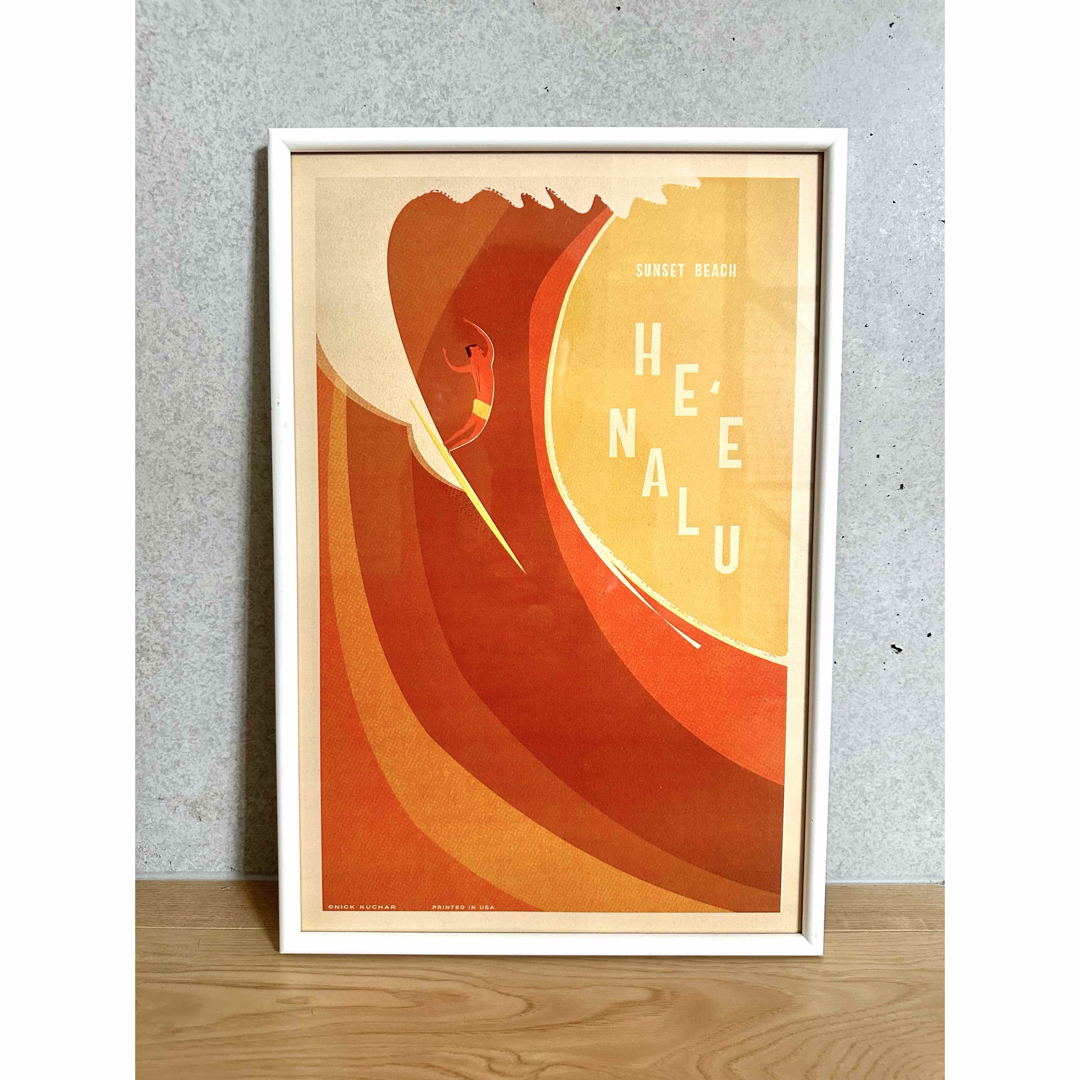 ハワイ画家Nick Kucharニック カッチャーアート額付き6点セットの通販