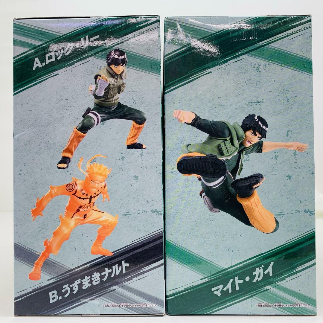 中古】 NARUTO-ナルト-疾風伝 フィギュア ロック・リー＆マイト・ガイ