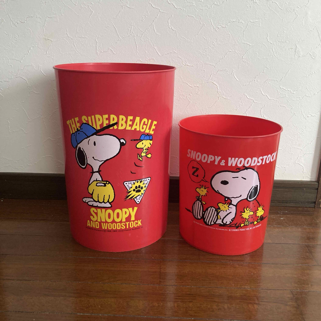 SNOOPY - スヌーピー 昭和レトロ ゴミ箱 ダストボックス PEANUTS