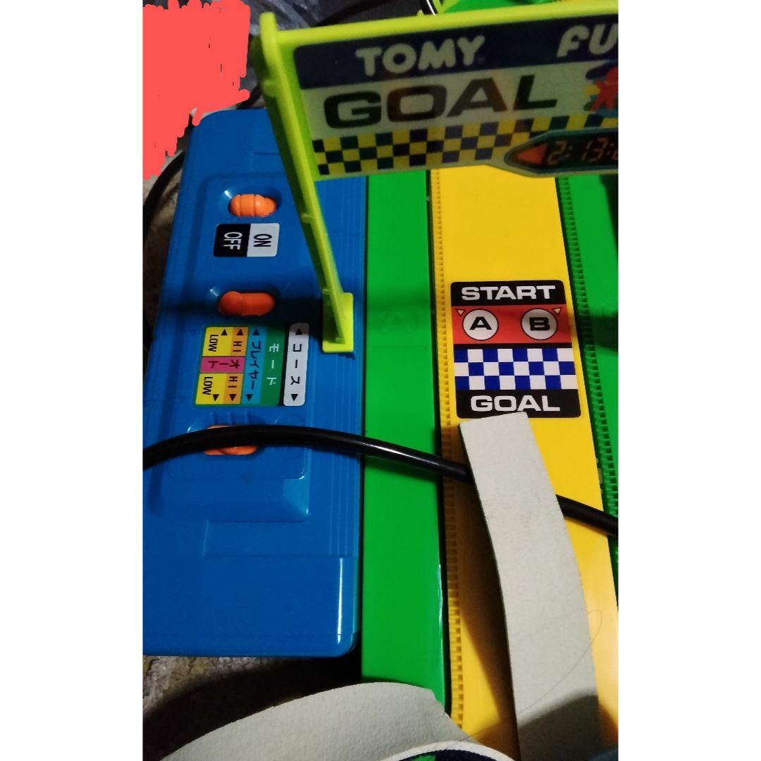 TOMYフルマラソンおもちゃ動作確認動く中古草3個欠損スポーツトイの