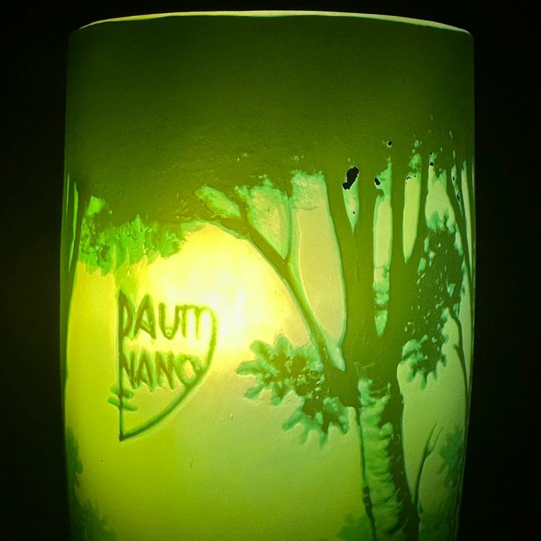 ドームナンシー 筒型 大 卓上証明 高さ22cm 被せガラス アンテルカ