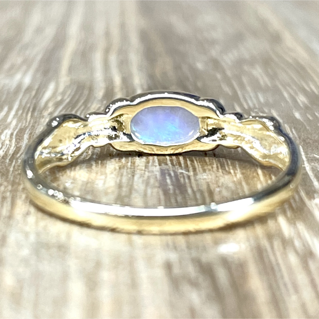 神秘的！K18 オパール デザイン リング 1.46g M2141の通販 by