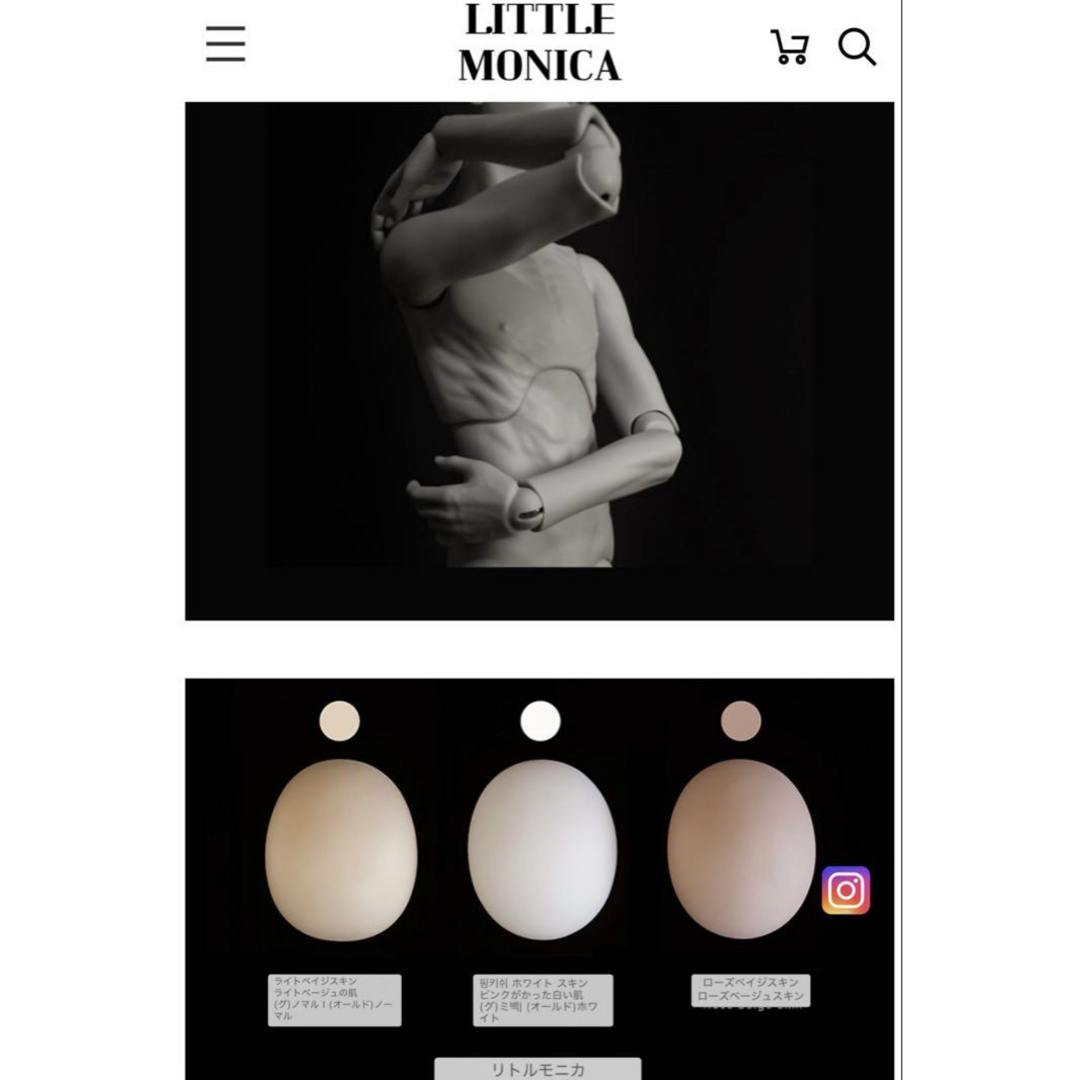 LITTLE MONICA ローズベージュスキン ヘッド＋ボディー セットの通販