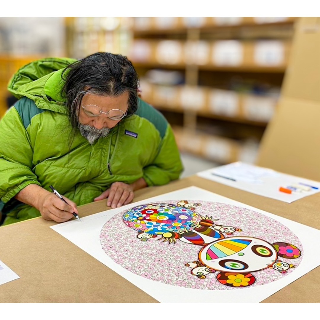 カイカイキキ - Zingaro 村上隆 版画 春の日の幸せ パンダの親子 ED100