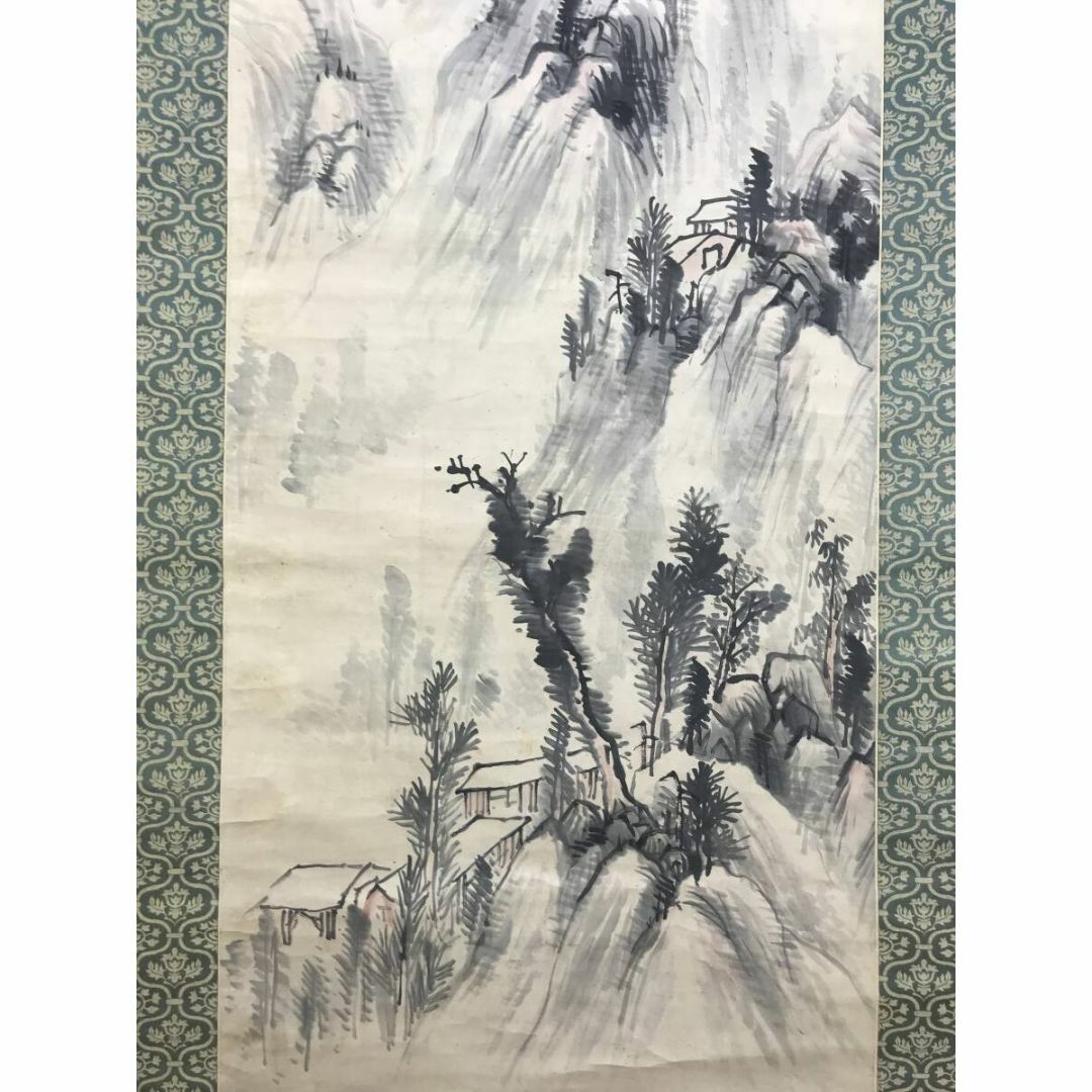 真作⁄釧雲泉⁄山水図⁄夏山烟雨⁄山家図⁄掛軸☆宝船☆AH-695 真作⁄釧雲泉