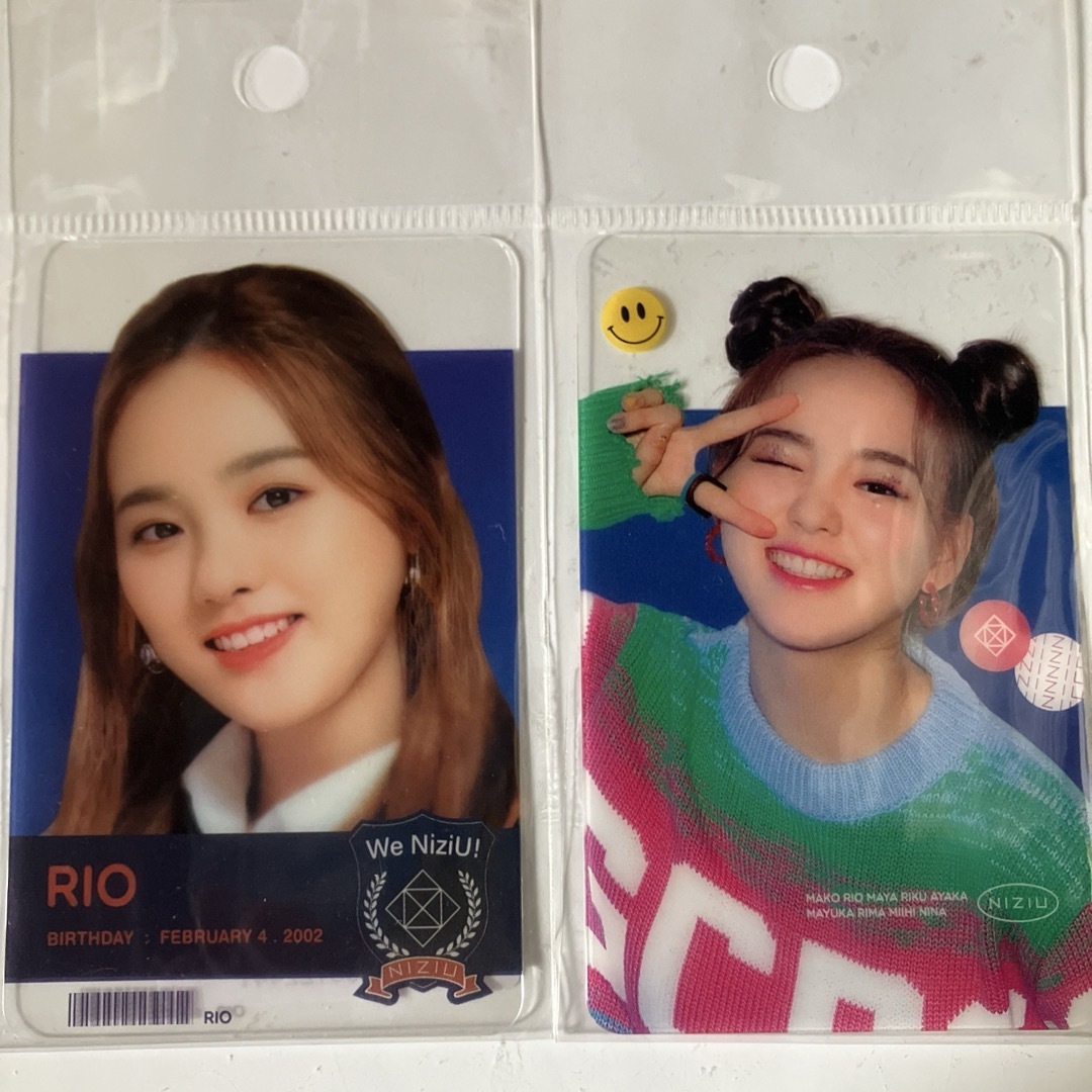 NiziU - 新品未使用2枚セット NiziU リオ クリアカード トレカ 8.5×5.5