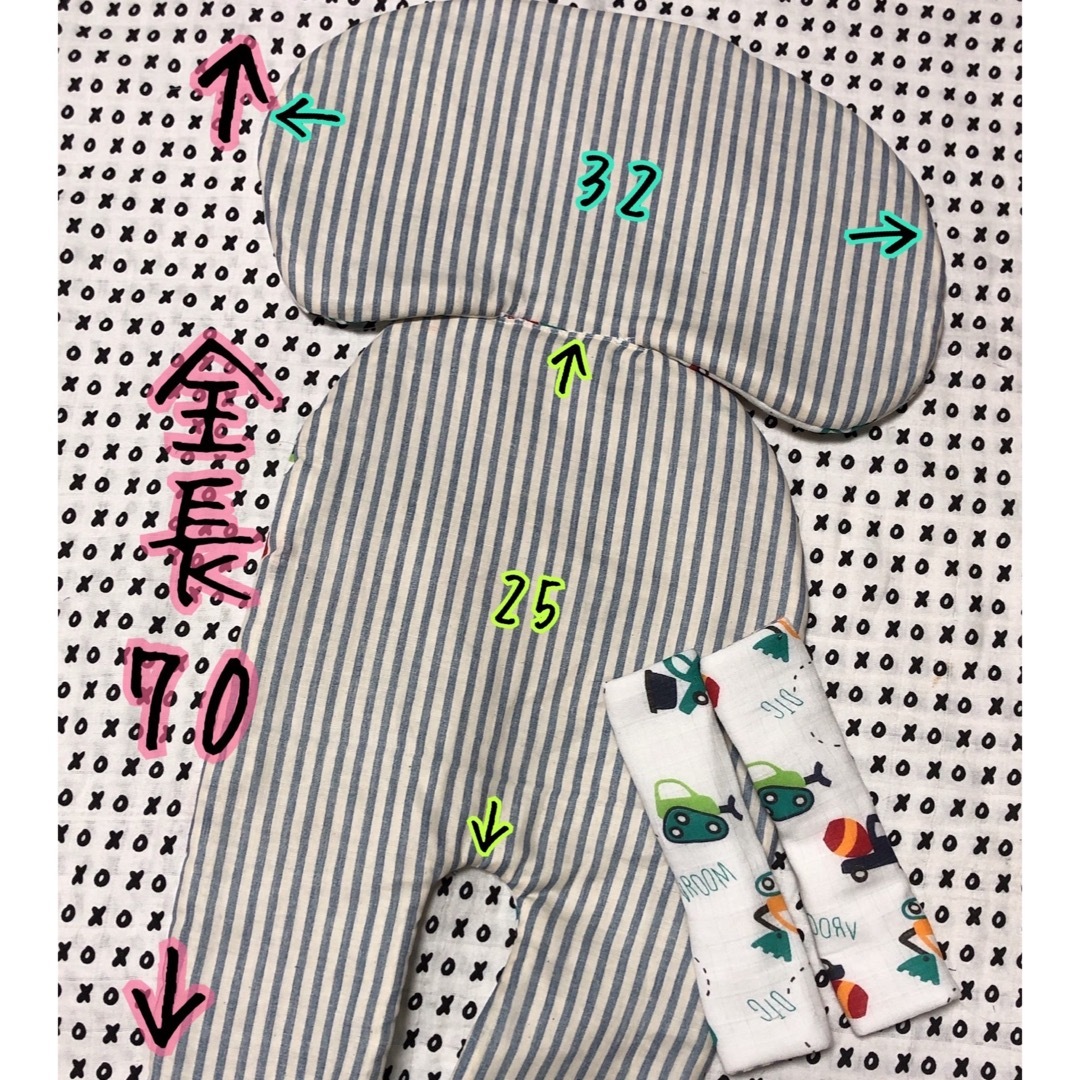 2.スワドルダブルガーゼ よだれカバー ハンドメイド エルゴ用