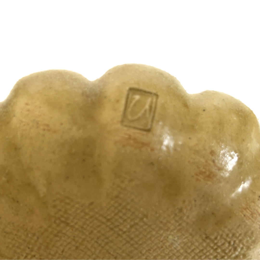 織部 菊小皿 銘々皿 大島久興 5枚 織部 菊小皿 銘々皿 大島久興