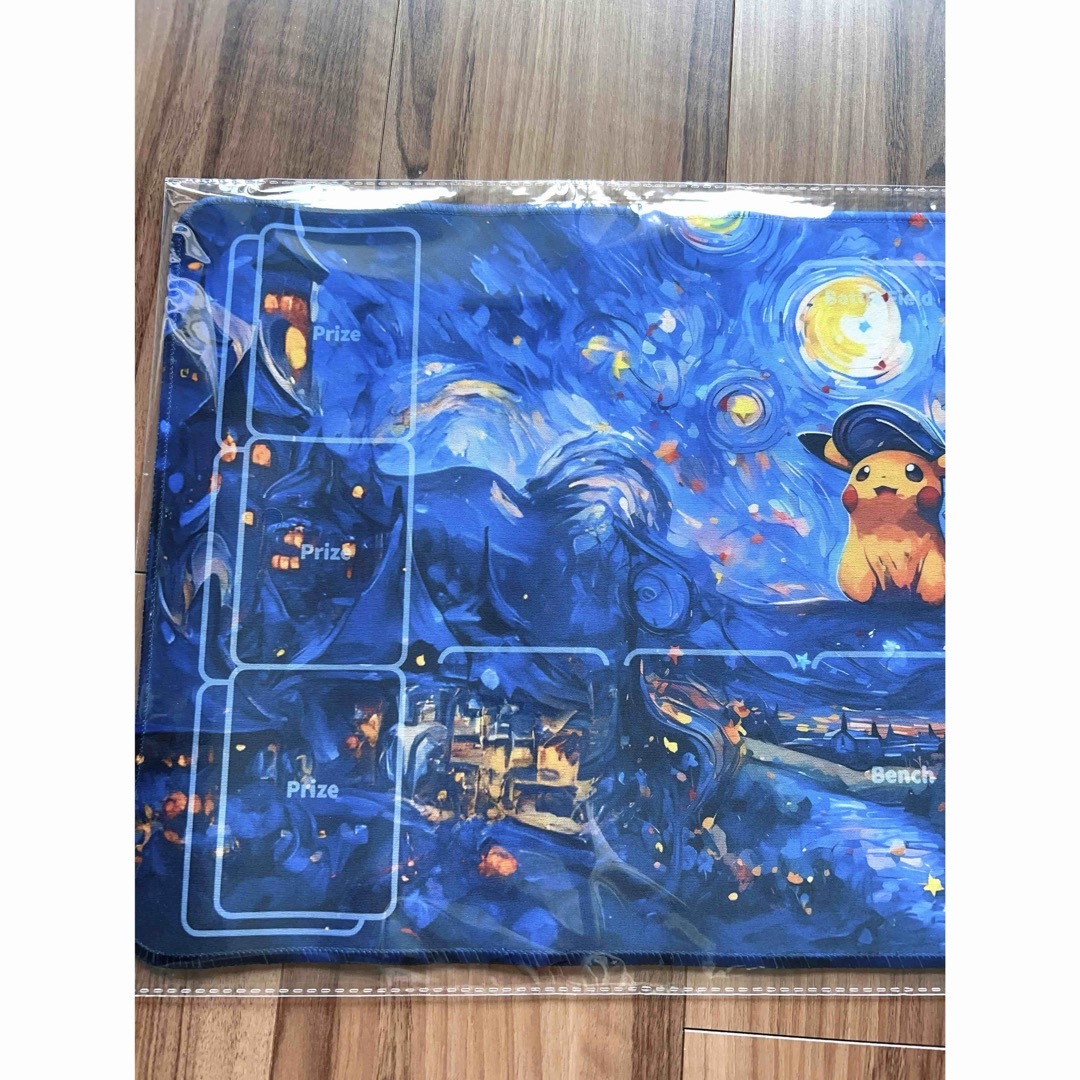 新品】ピカチュウ ゴッホ星月夜 プレイマット ポケモンカードの通販 by