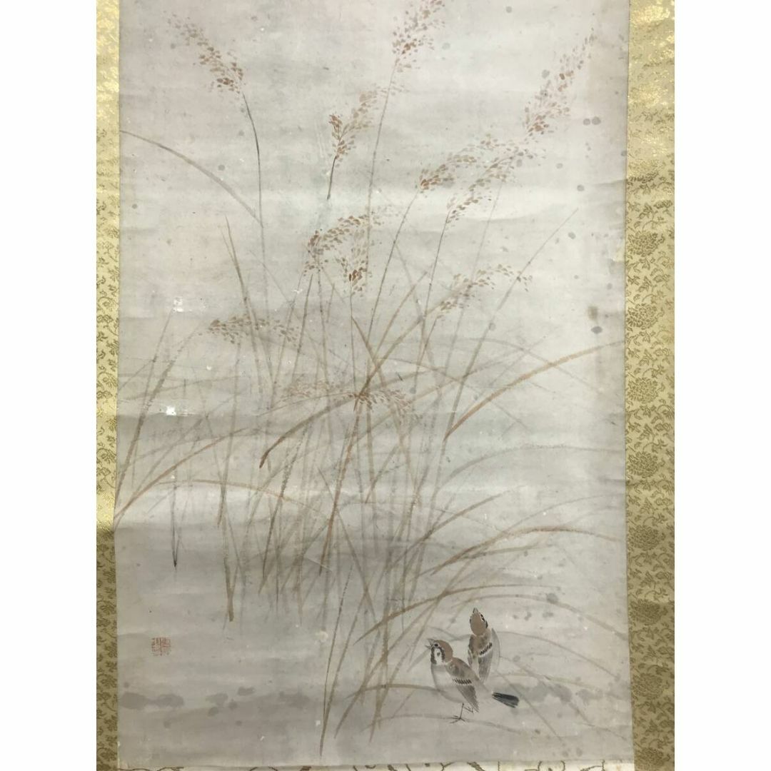 模写】円山應挙/清風牡丹図/花図/横物/掛軸☆宝船☆AD-402 模写/円山應