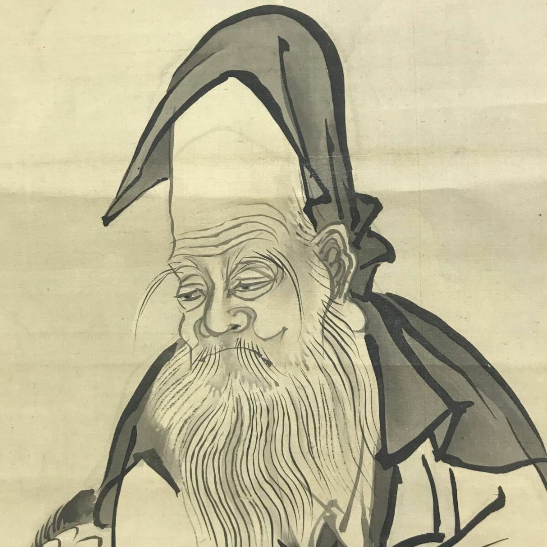 模写/谷文晁/寿老人図/人物図/七福神/祝掛軸/掛軸☆宝船☆AJ-508の通販
