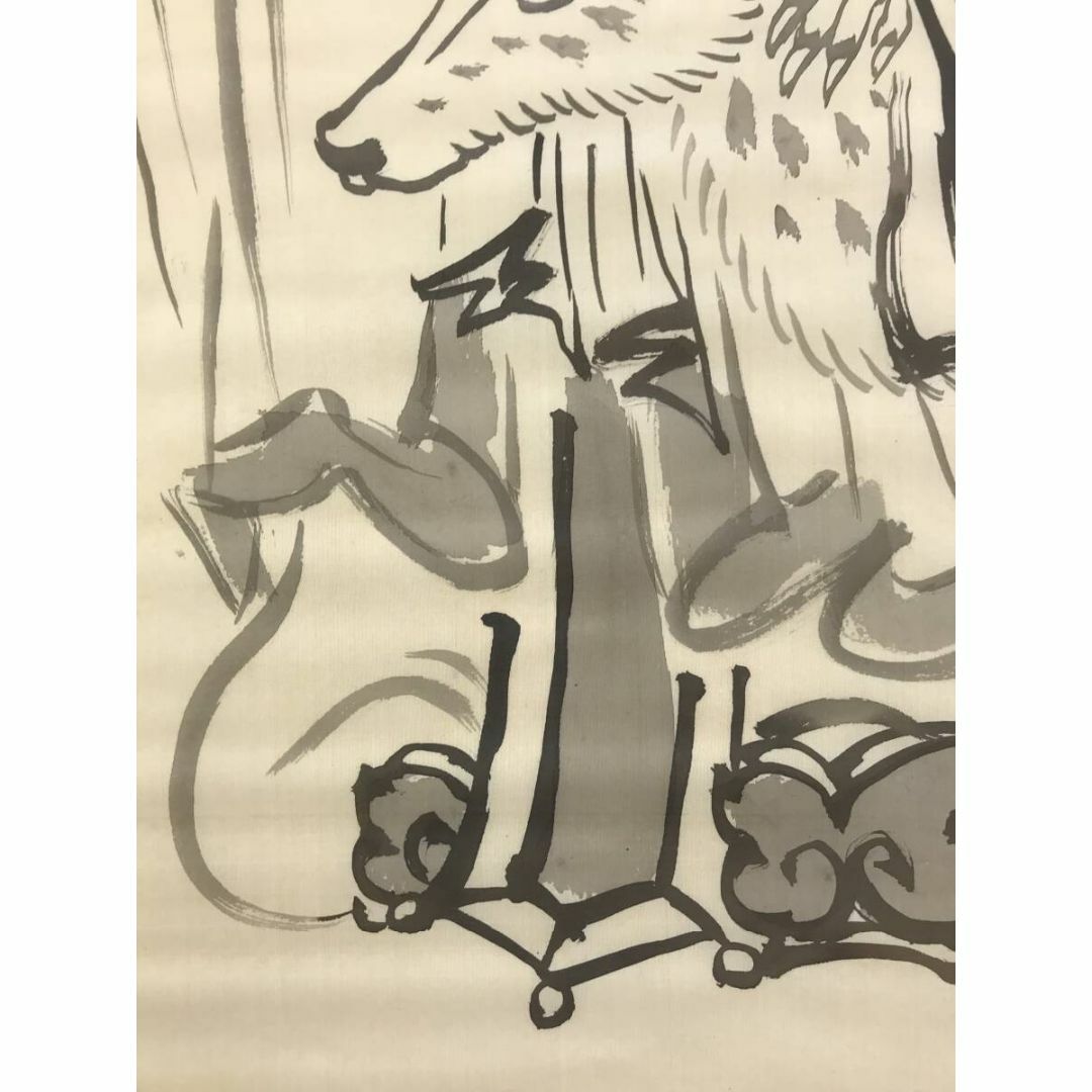 真作】伊藤龍涯/太公望図/人物図/釣人図/掛軸/名家伝来/AD-274 真作