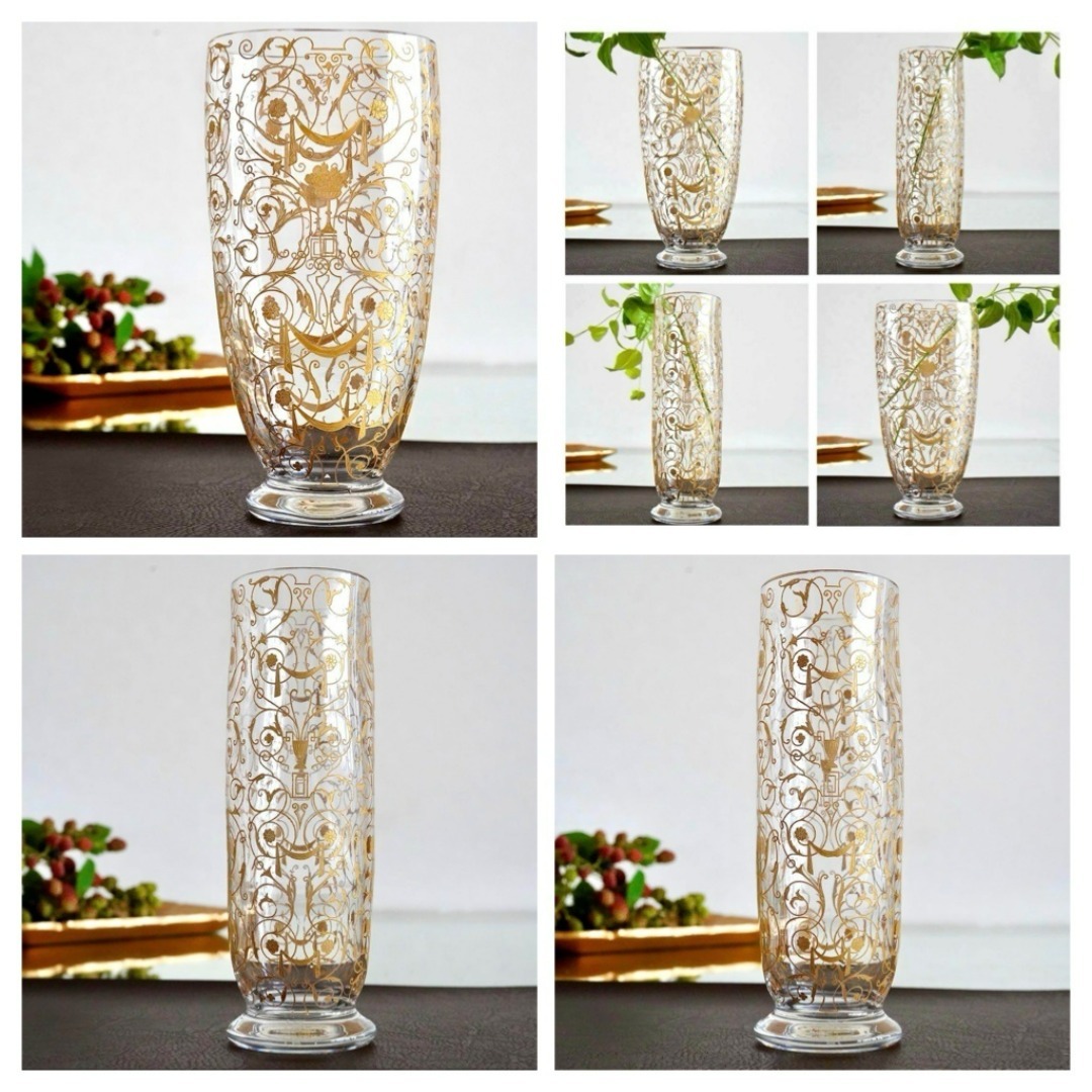 Baccarat - 希少☆オールドバカラ ミケランジェロ 花瓶 24金彩