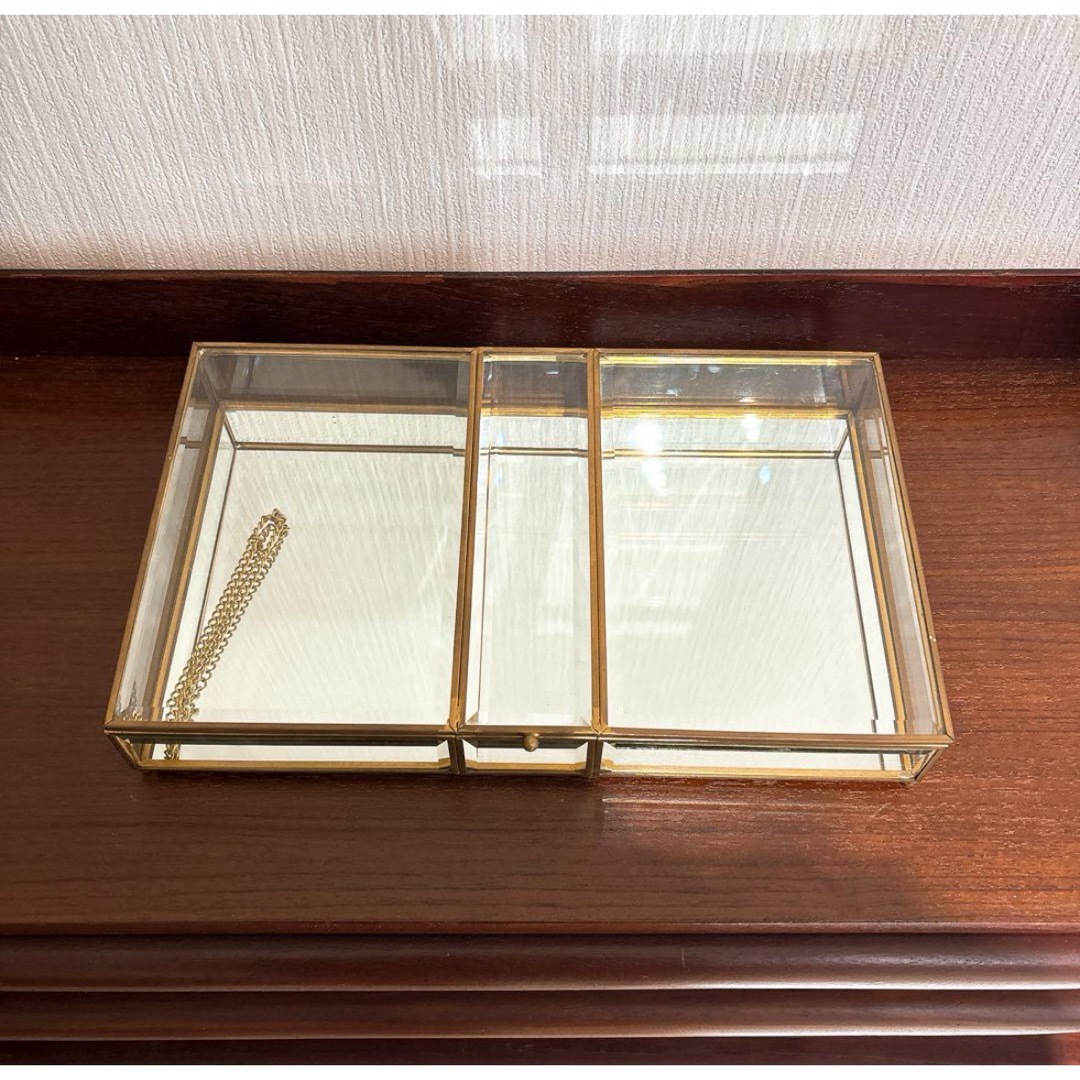 ZARA HOME - ZARA HOME ガラス製 ゴールド アクセサリーケースの通販