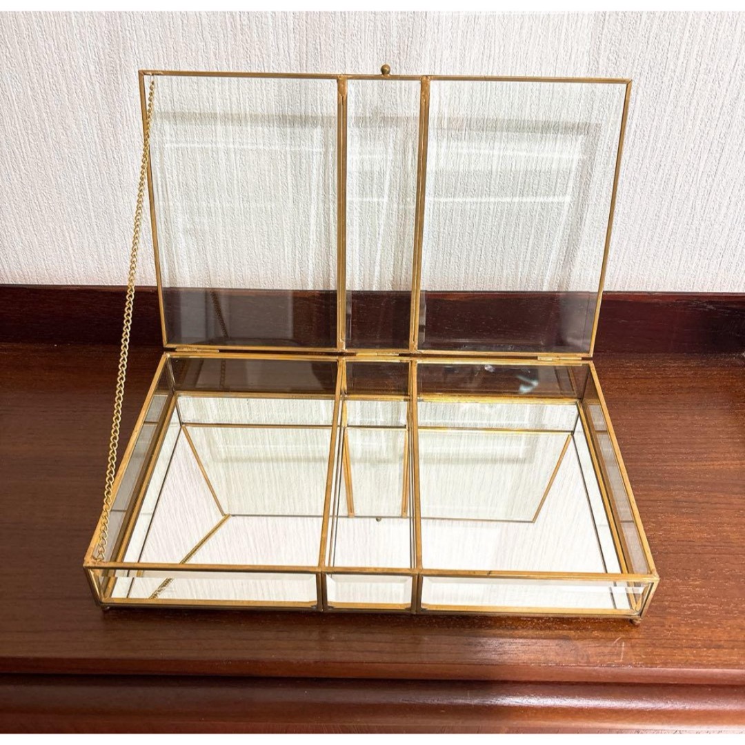 ZARA HOME - ZARA HOME ガラス製 ゴールド アクセサリーケースの通販