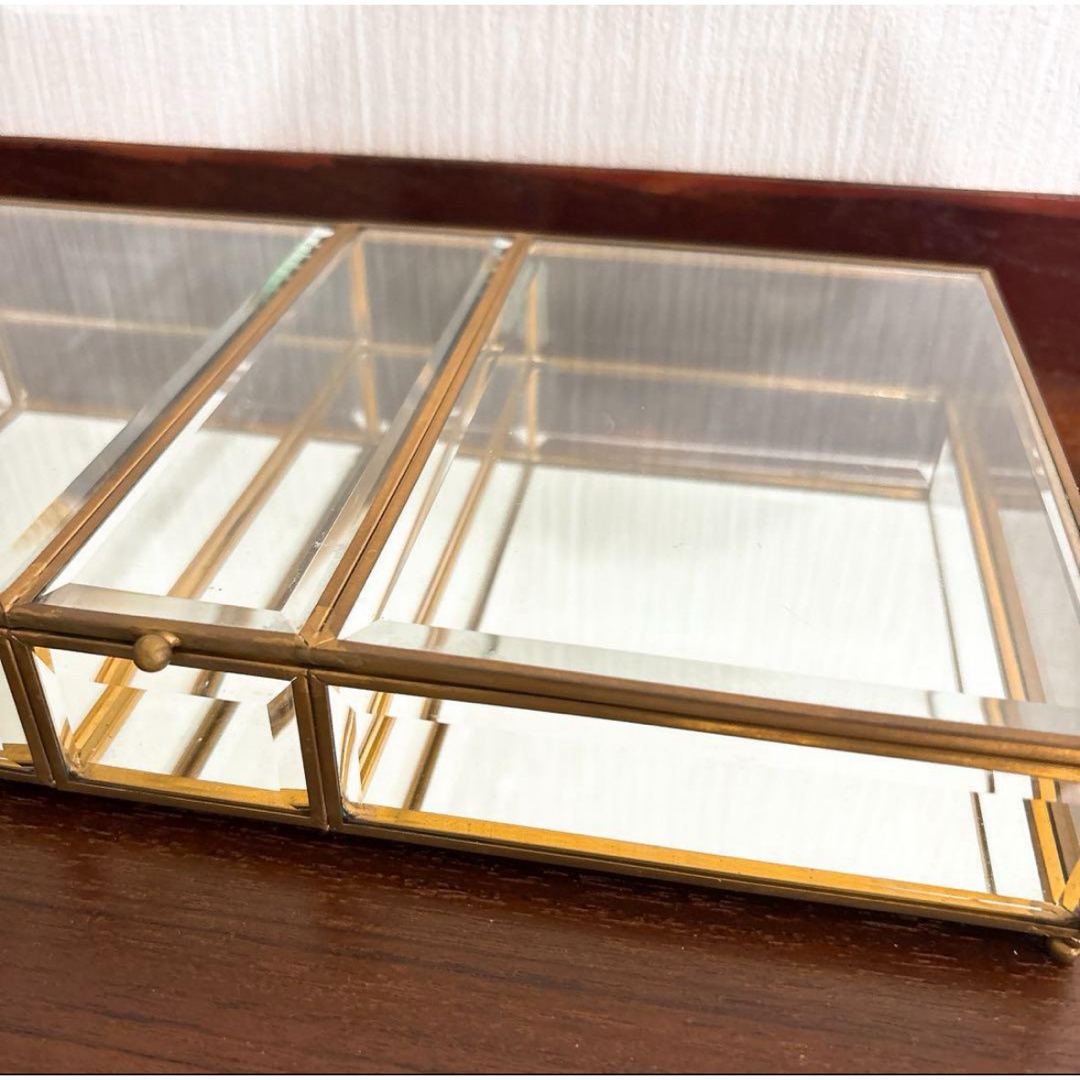 ZARA HOME - ZARA HOME ガラス製 ゴールド アクセサリーケースの通販