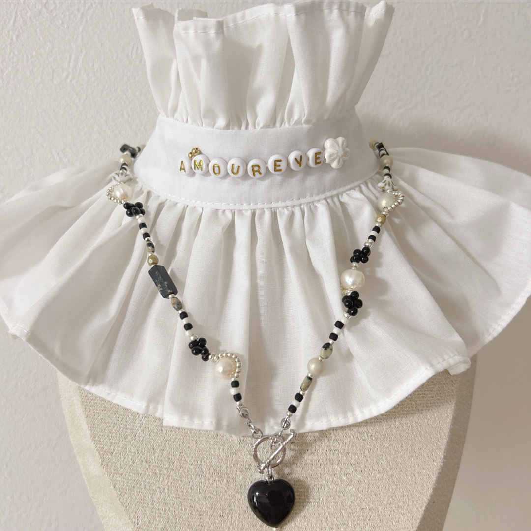 no.301／a´moureve ビーズネックレス ハンドメイド マンテル ビーズ