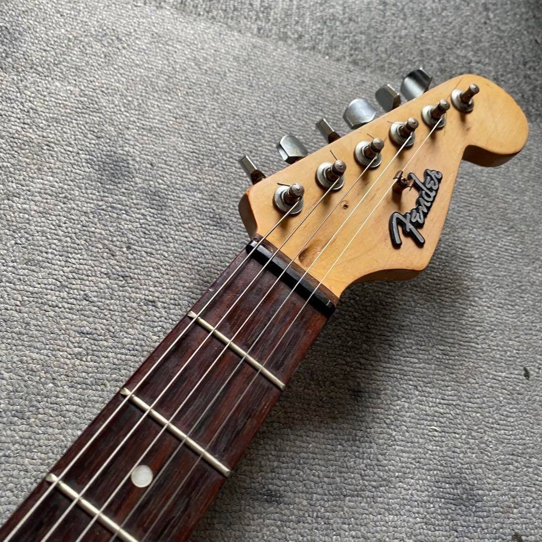 メタリックレッド ストラトキャスター EVHタイプ ノーブランド F社ロゴ