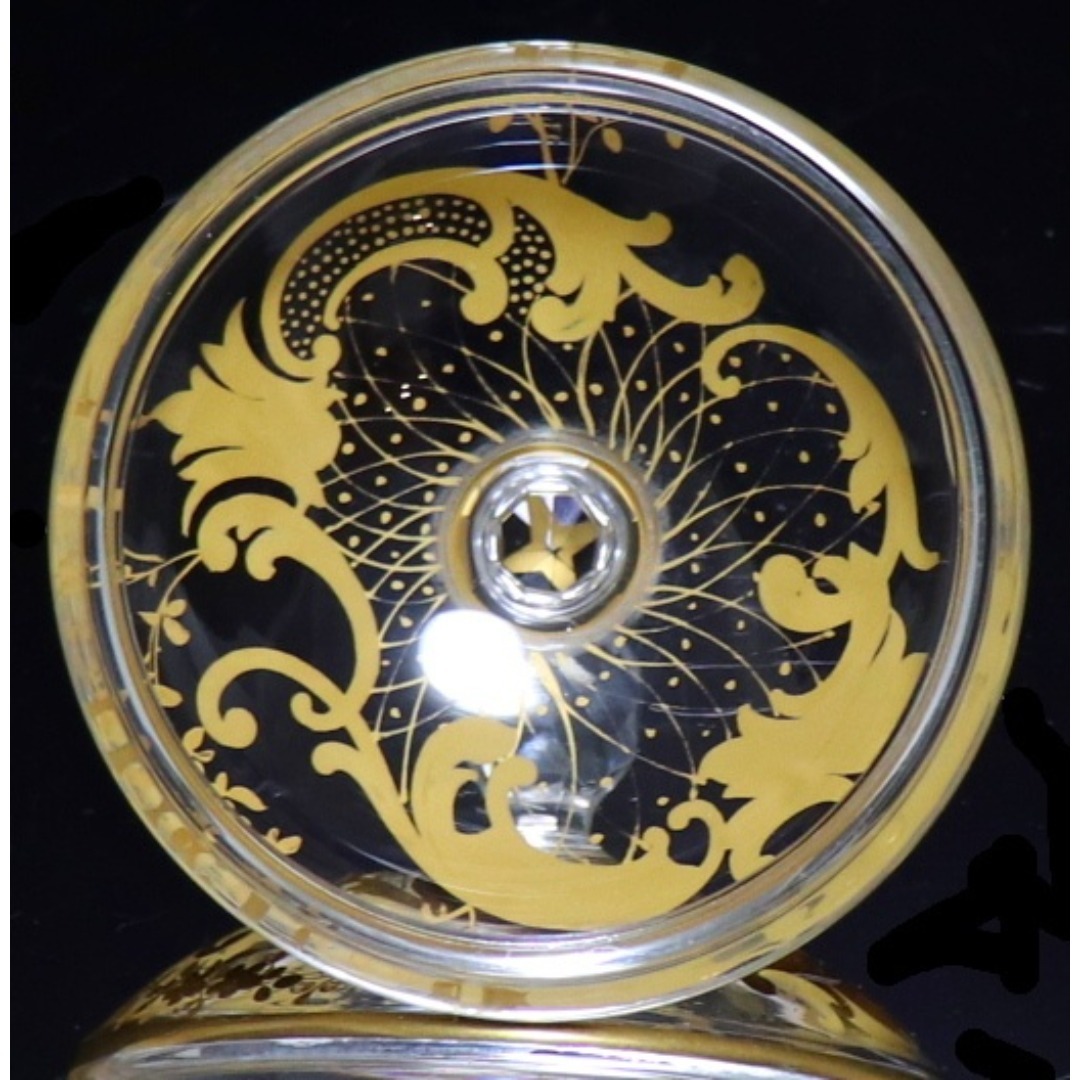 Baccarat - オールド・バカラ 1900年頃 盛り上げ金彩 蓋物 ボンボ