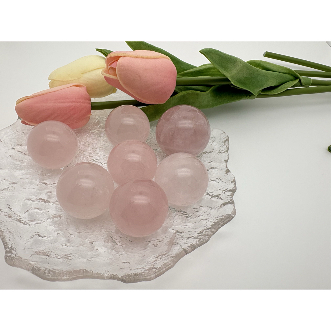 高品質 ローズクォーツ 七星陣 ✦ 愛と調和 ✦ 大玉220g／マダガスカル産